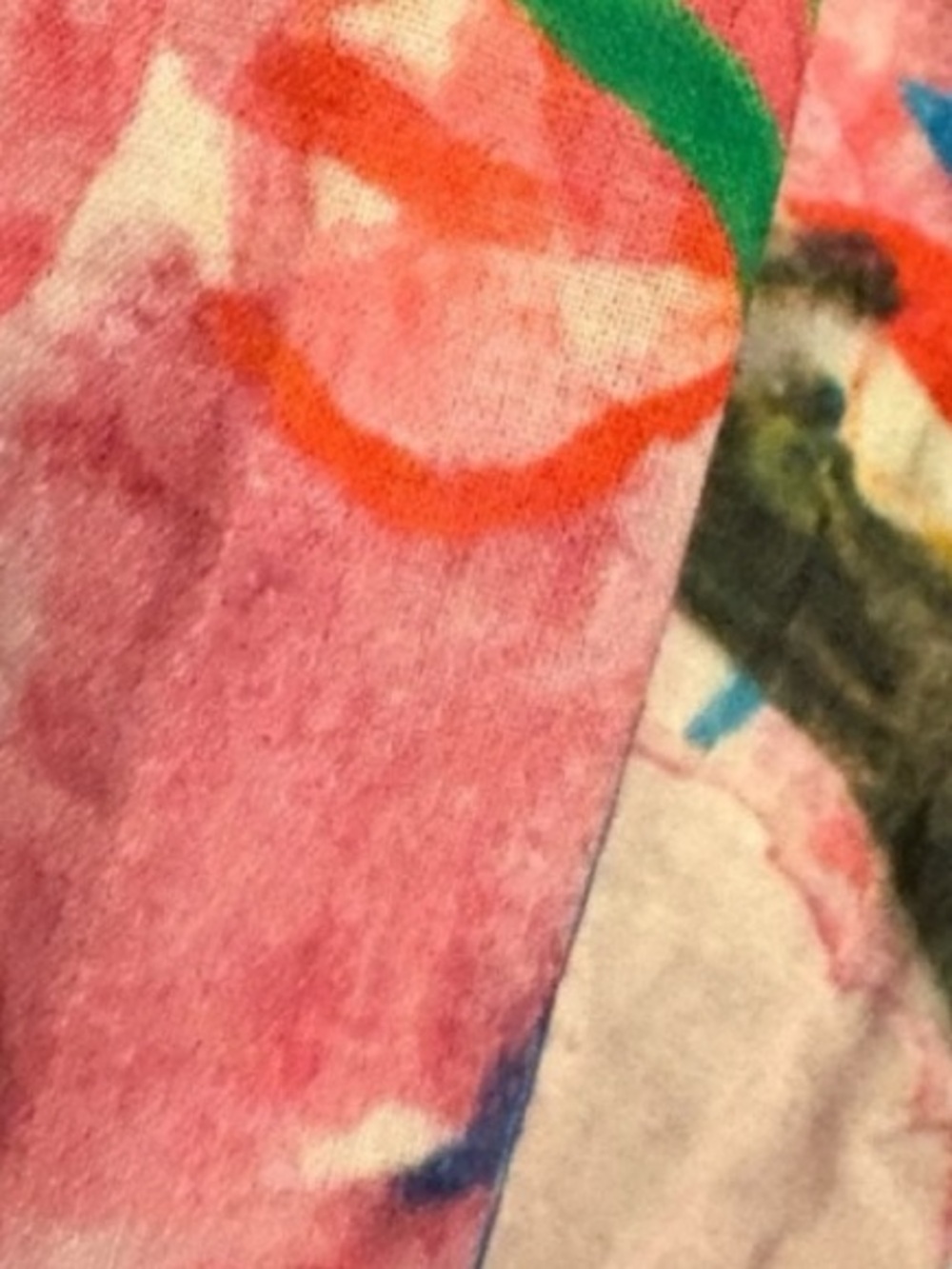 Soft Surroundings XL Tropical Bird Floral Button Front Roll Tab Blouse Colorful - Picture 7 of 13